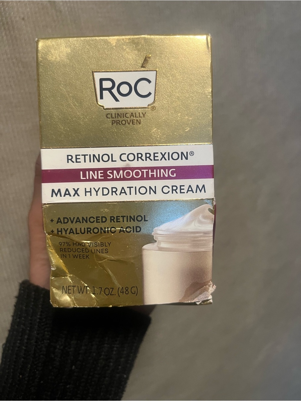 ROC Retinol Correxion Line Smoothing Max Hydration Cream - Gold/White
